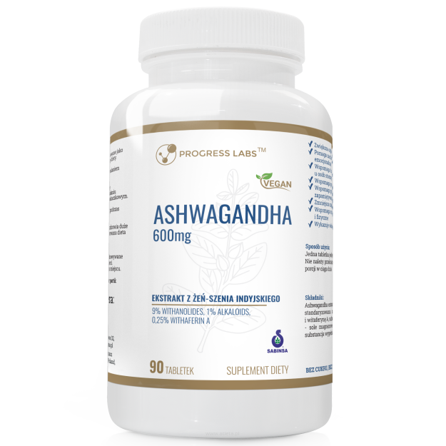 Progress Labs Ashwagandha Extract 600mg | 90 tabletek