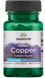 Swanson Chelated Copper 2mg | 60 kaps.