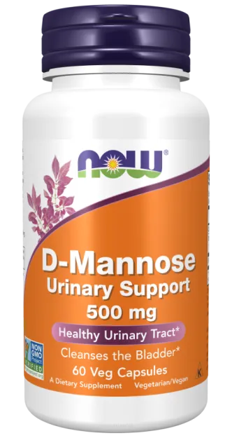 Now Foods D-Mannose 500mg | 60 vcaps