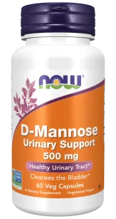 Now Foods D-Mannose 500mg | 60 vcaps