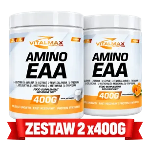 Vitalmax Amino EAA | 800 g | MIX SMAKÓW (Pomarańcza i Naturalny)