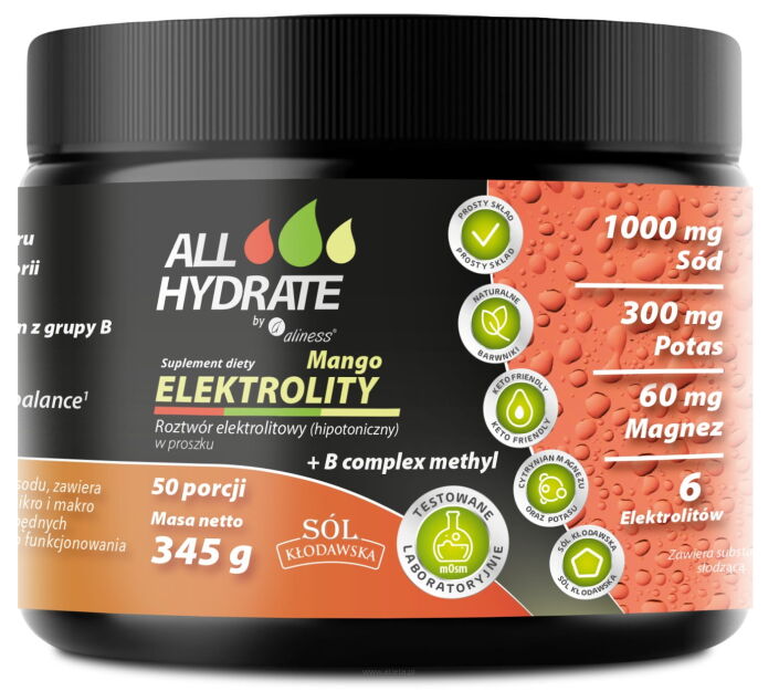 Aliness ALLHydrate elektrolity mango + B complex methyl | 345g