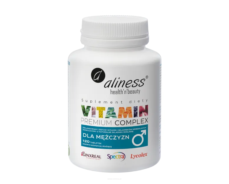 Aliness Premium Vitamin Complex dla mężczyzn | 120 tabletek