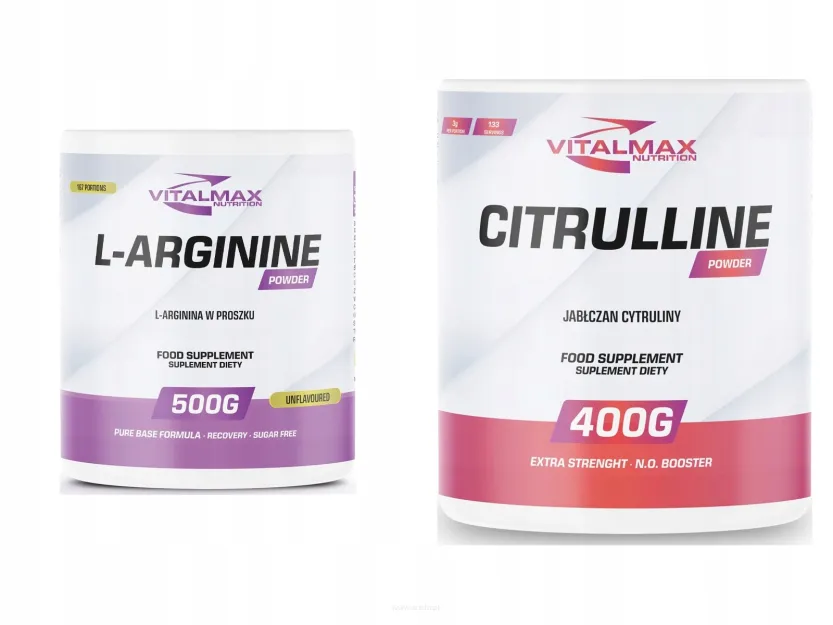 ZESTAW Vitalmax L-arginine powder 500g + Citrulline Malate Powder 400g