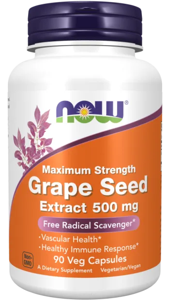 Now Grape Seed Extract 500mg Maximum Strenght | 90 vcaps