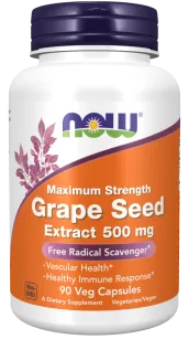 Now Grape Seed Extract 500mg Maximum Strenght | 90 vcaps