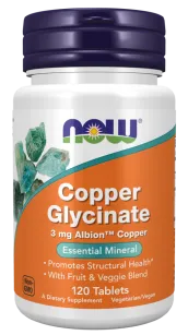 Now Copper Glycinate | 120 tabletek