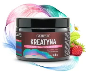 Skoczylas Kreatyna 4 formy kreatyny z poziomką | 160 g