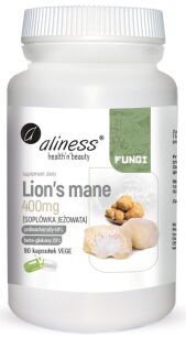 Aliness Lion's Mane ekstrakt 40/20 400mg | 90 vege kapsułek