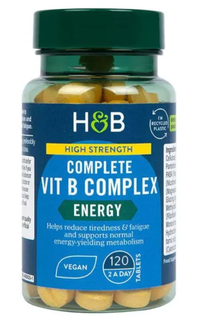 Holland Barret High Strength Complete Vitamin B Complex | 120 tabletek