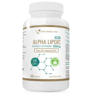 Progress Labs Kwas Alfa Liponowy (ALA) 600mg | 60k Alpha Lipoic Acid