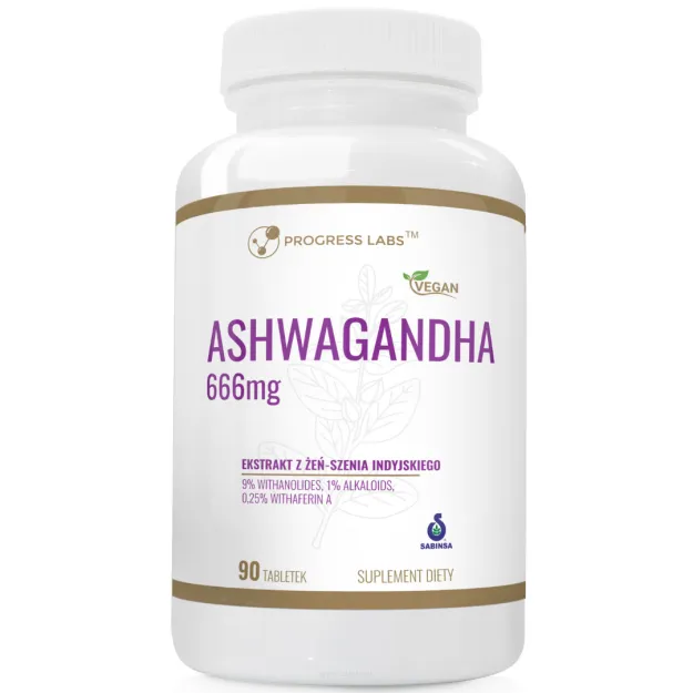 Progress Labs Ashwagandha Extract 666mg | 90 tabletek