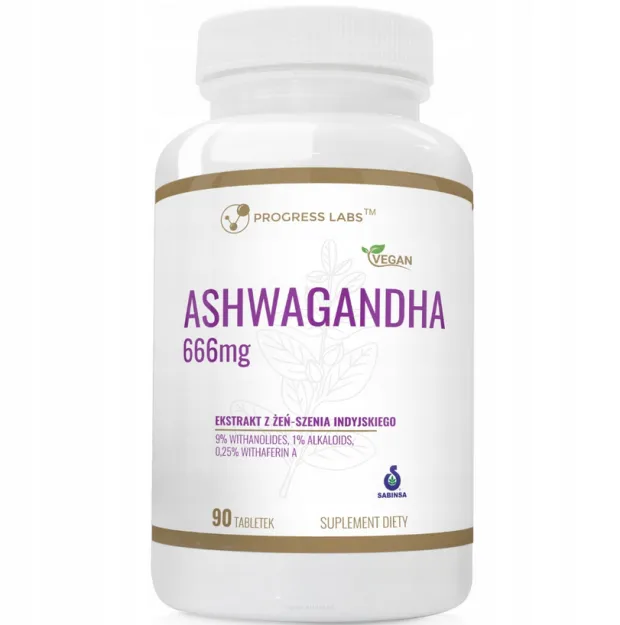 Progress Labs Ashwagandha Extract 666mg | 90 tabletek