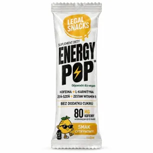 Legal Snacks Energy Pop Lizak z Kofeiną 40mg | Cytrynowy