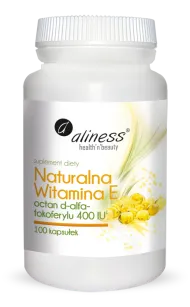 Aliness Naturalna witamina E 400IU D-alfa-tokoferyl | 100 kapsułek