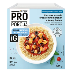 Joyfood PROporcja Kurczak w sosie śródziemnomorskim z kaszą bulgur i warzywami | 300g