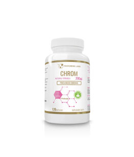 Progress Labs Chrom Pikolinian 200mcg + Prebiotyk | 120 vege kaps.