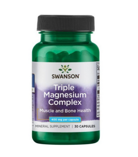 Swanson Triple Magnesium Complex 400mg |  30 kapsułek