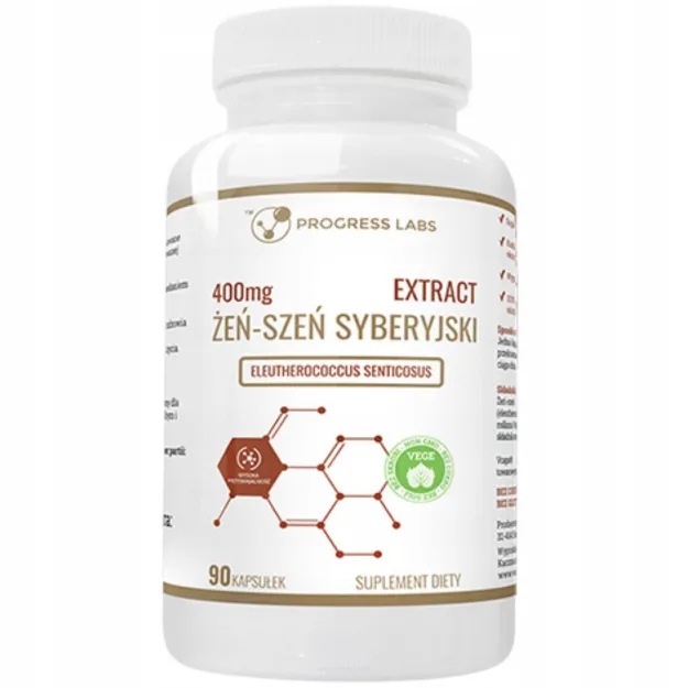 Progress Labs Żeń-Szeń Syberyjski 400mg | 90 kapsułek