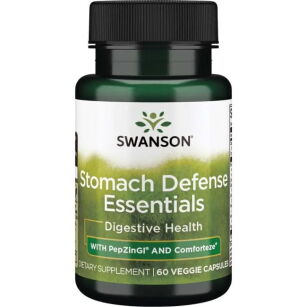 Swanson Stomach Defense Essentials with PepZinGI and Comforteze | 60 veg caps.