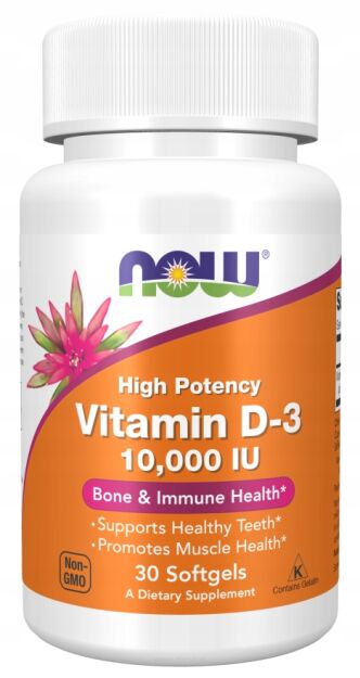 Now Foods Vitamin D3 10 000 IU | 30 softgels