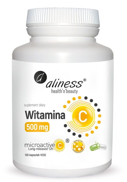 Aliness Witamina C 500 mg micoractive 12h | 100 kapsułek