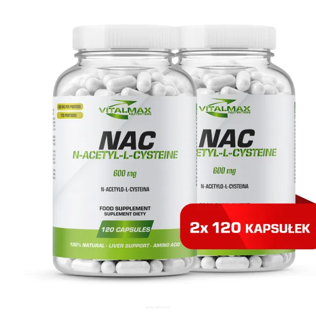 Vitalmax NAC N-Acetyl-L-Cysteine 600mg | 240 kapsułek