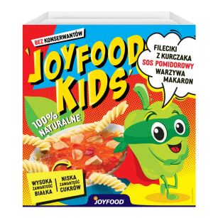 Joyfood Kids Fileciki z kurczaka w pomidorowym sosie z warzywkami i makaronem | 260g