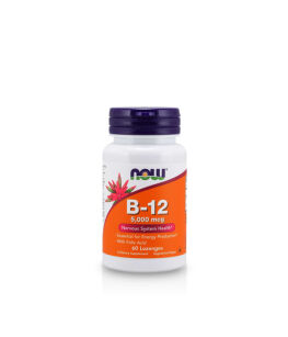 Now Foods Vitamin B12 5000 mcg with Folic Acid | 60 lozenges