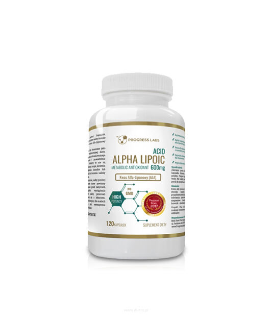 Progress Labs Kwas Alfa Liponowy (ALA) 600mg | 120k Alpha Lipoic Acid