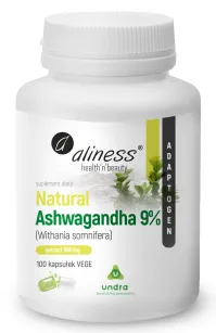 Aliness Natural Ashwagandha 560mg 9% | 100 vege caps