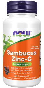 Now Foods Sambucus Zinc-C | 60 lozenges