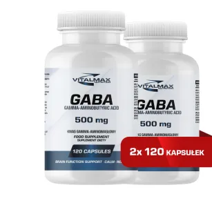 Vitalmax GABA | 240 kapsułek kwas gamma-aminomasłowy