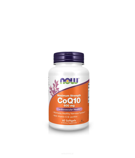 Now Foods Koenzym CoQ10 with Lecithin & Vitamin E 600mg | 60 softgels 