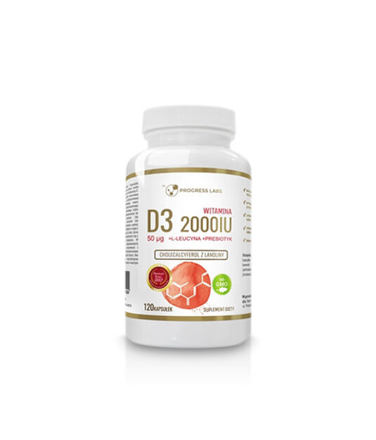 Progress Labs Vitamin D3 2000 + Prebiotyk | 120 kaps.