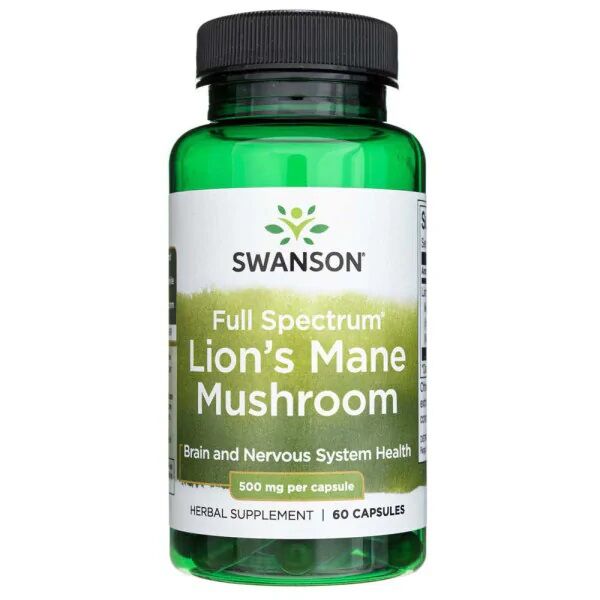 Swanson Lion's Mane 500mg | 60 kaps.