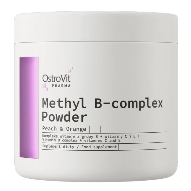 OstroVit Pharma Methyl B-complex Powder | 180g brzoskwinia-pomarańcza