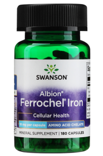 Swanson Albion Ferrochel Iron 18mg | 180 caps