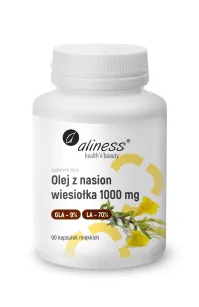 Aliness Olej z nasion wiesiołka 9% 1000 mg | 90 kapsułek