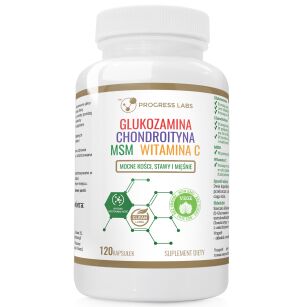Progress Glukozamina Chondroityna MSM wegańska | 120 kapsułek