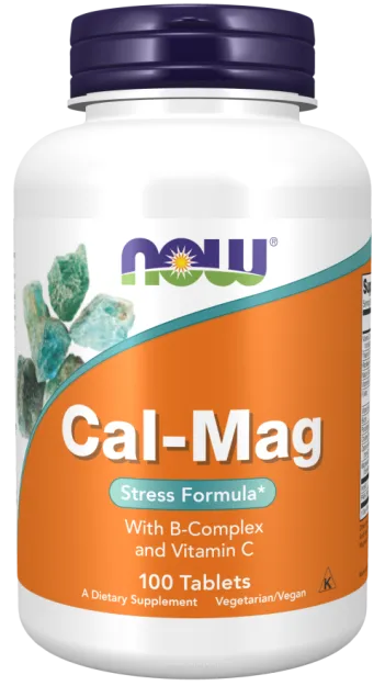 Now Foods Cal-Mag z B-Complex Witamina C | 100 tabletek