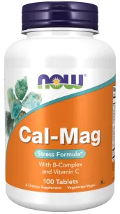 Now Foods Cal-Mag z B-Complex Witamina C | 100 tabletek