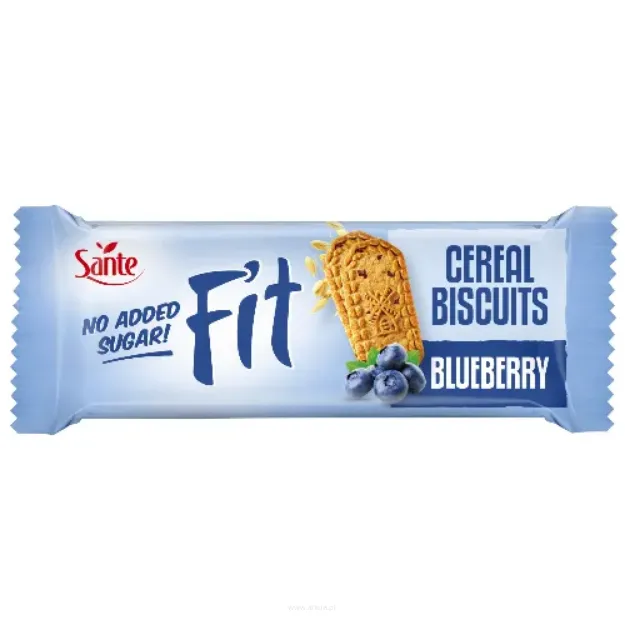 Sante Fit Ciasteczka Zbożowe Jagodowe Bez Dodatku Cukru | 50g