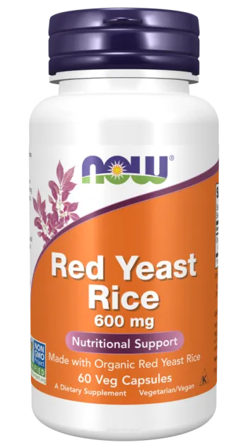 Now Foods Red Yeast Rice 600mg | 60 kapsułek