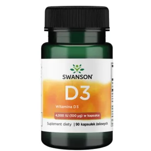 Swanson Vitamin D3 4000 IU | 90 softgels