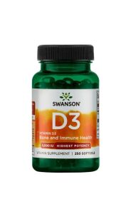 Swanson Vitamin D3 5000 | 250 kapsułek