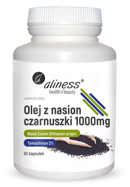 Aliness Olej z nasion czarnuszki 2% 1000 mg | 60 kapsułek