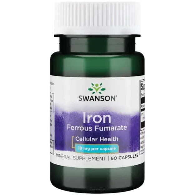 Swanson Iron (Ferrous Fumarate) 18mg | 60 kapsułek