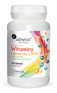 Aliness Witaminy i minerały 100% | 120 tabletek