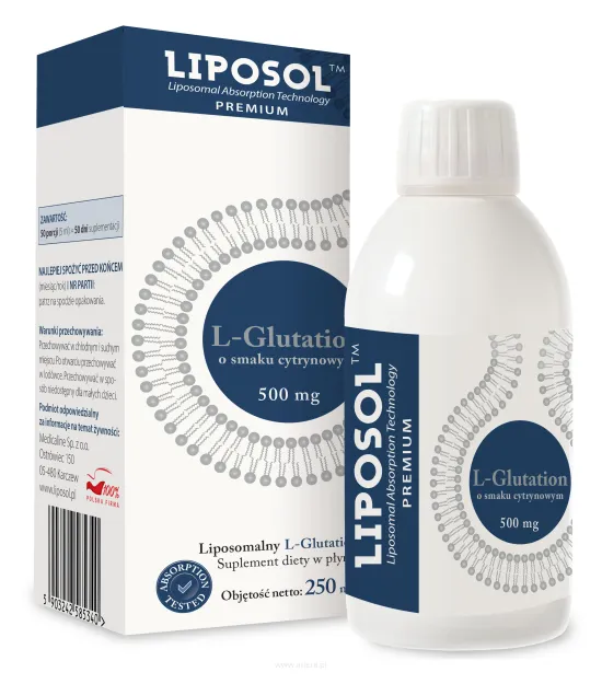 Aliness Liposol Liposomalny Glutation 500 mg | 250 ml smak cytrynowy